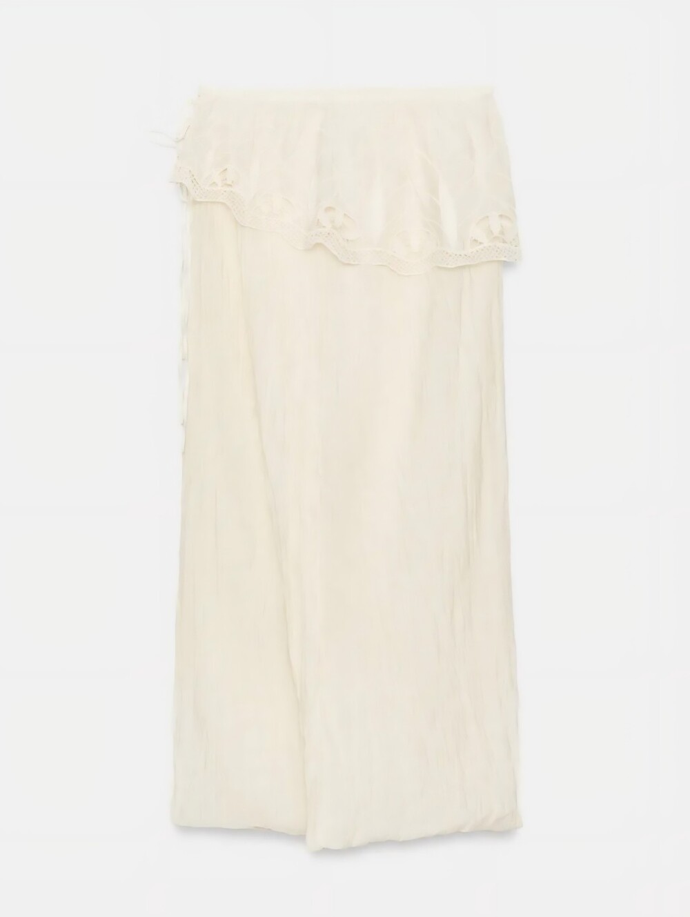 ZARA ZW COLLECTION ECRU EMBROIDERED SASH MIDI SKIRT ✨️✨️✨️ - Picture 3 of 8